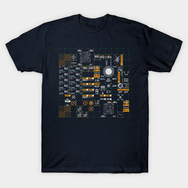 Sci Fi Futuristic Computer UX User Interface Data T-Shirt by ernstc